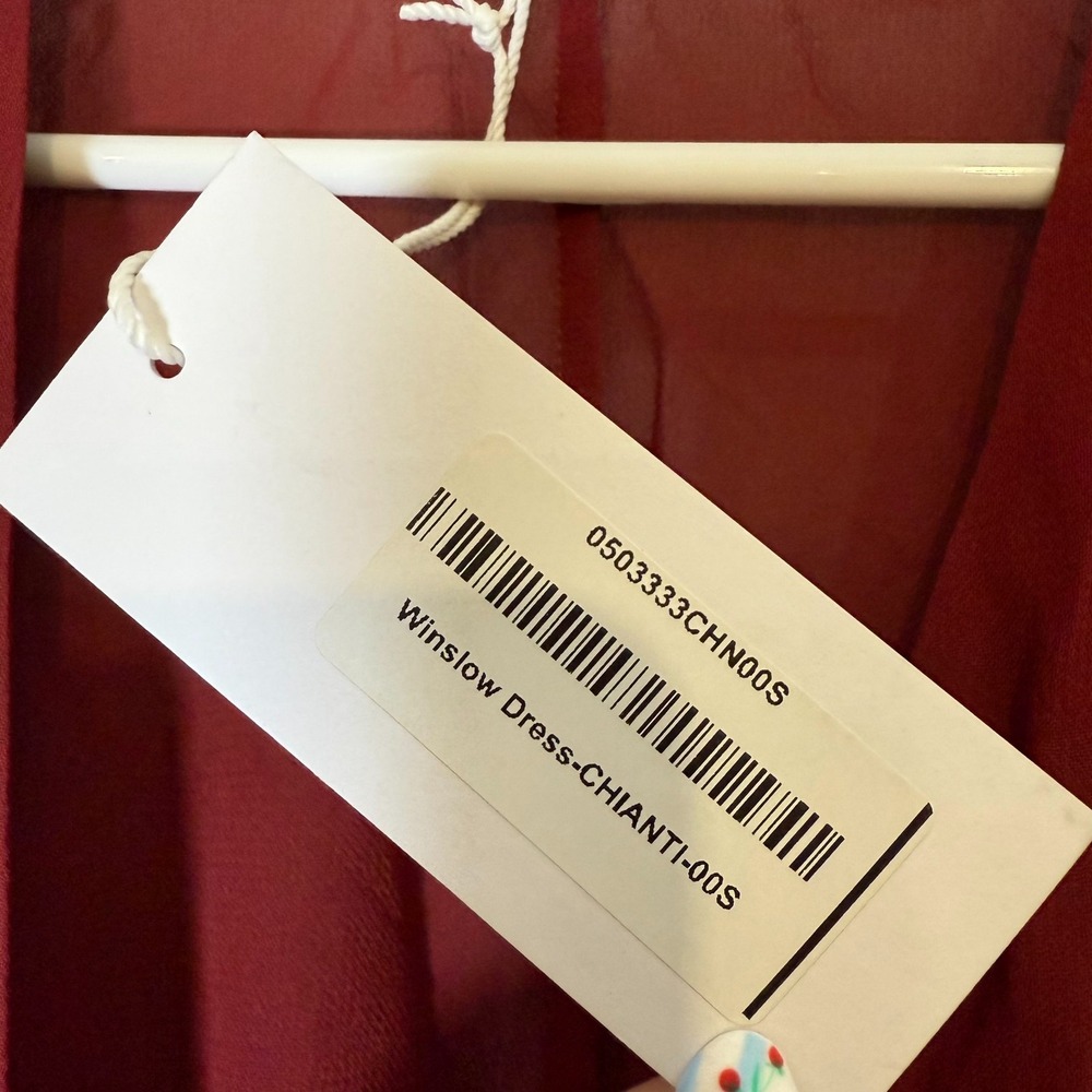 Reformation Winslow Wrap Dress Women's Small Burgundy Viscose Tie Waist‎ NWT - Picture 7 of 13
